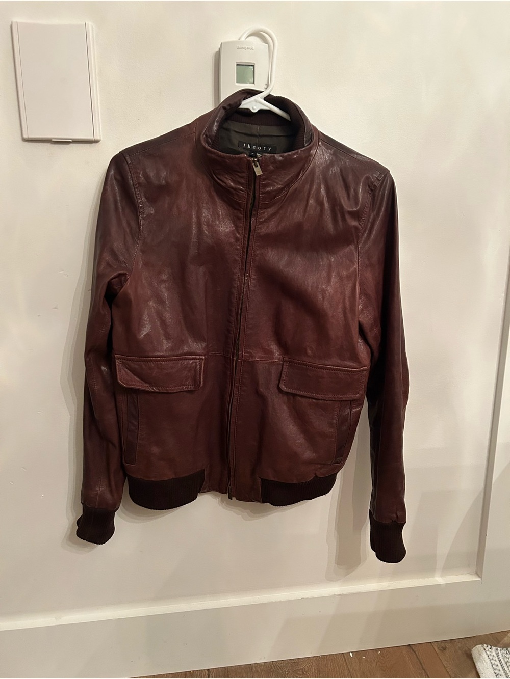 Theory Women's Dark Brown Leather Jacket